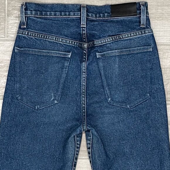 Goldsign Vintage High Rise Cropped Straight Leg Jeans in Hayward Wash Size 24 - Picture 8 of 16